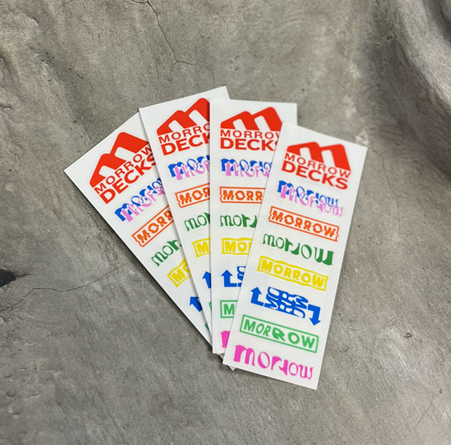 Morrow Fingerboard Sticker Sheet Multi Color Mini Slaps 1.5 x 5