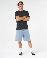 Rip Curl Shred Til Dead Tshirt Washed Black