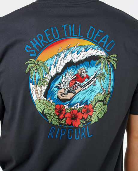 Rip Curl Shred Til Dead Tshirt Washed Black