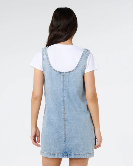 Rip Curl Ellie Denim Mini Dress Vintage Blue