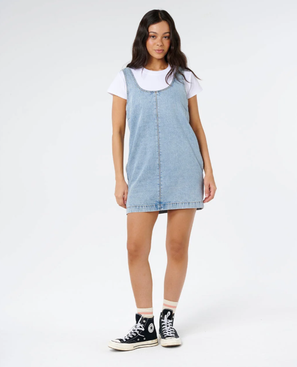 Rip Curl Ellie Denim Mini Dress Vintage Blue