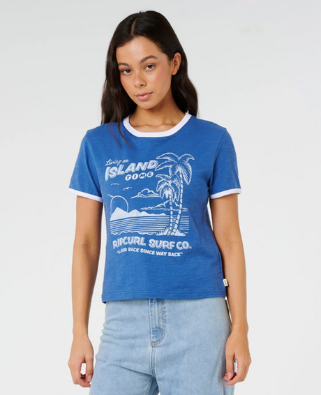 Rip Curl Island Time Slub Tshirt Vintage Navy