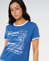 Rip Curl Island Time Slub Tshirt Vintage Navy