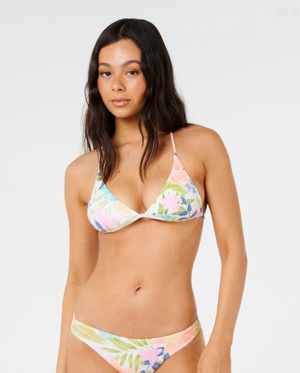 Rip Curl Catalina Island Cross Back Tri Swim Top MultiColor L