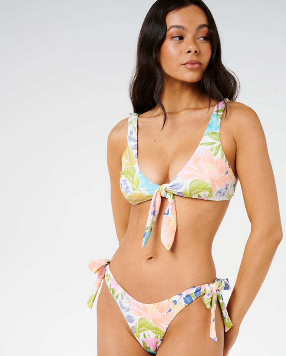Rip Curl Catalina Island High Leg Skimpy Swim Bottoms Multicolor