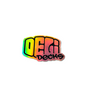 Delidecks Foil Logo Sticker Silver Black 1inch (2pack)