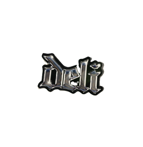 Delidecks Bling Logo Sticker Black Grey 1.25in (2pack)