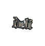 Delidecks Bling Logo Sticker Black Grey 1.25in (2pack)