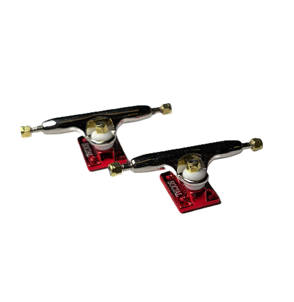 Social Team Pro Fingerboard Trucks Red Chrome 32mm