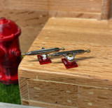Social Team Pro Fingerboard Trucks Red Chrome 36mm
