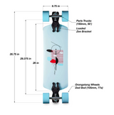 Loaded Tangent Skateboard Complete Dad Bod Blue 35.75 x 9.75