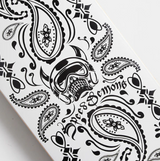 Speed Demon Bandana Skateboard Deck w/Grip White Black 8