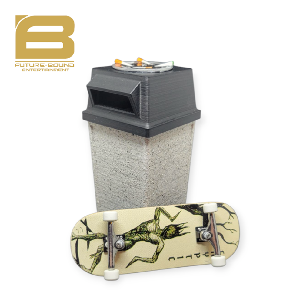 FutureBoundPrints Ashtray Trash Can Grey 4 inch
