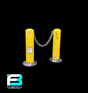FutureBoundPrints Chain Barrier Thrashed Yellow 2.5 inch