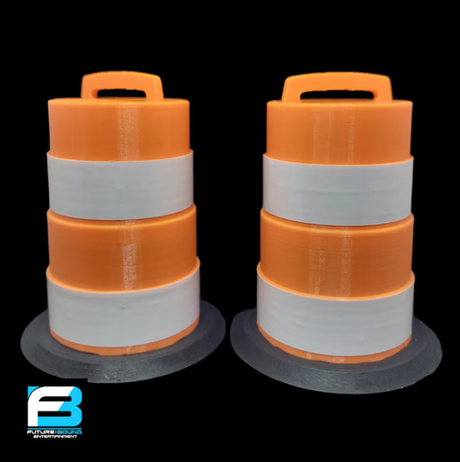 FutureBoundPrints Traffic Barrel Orange 4 inch