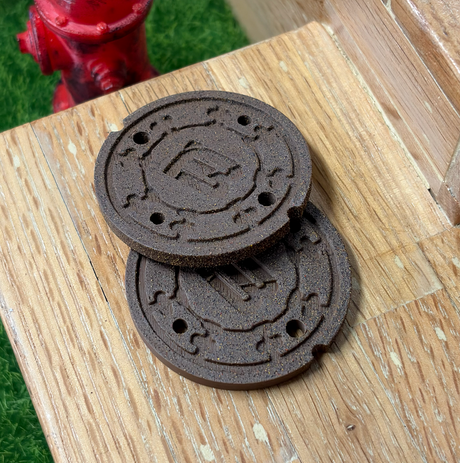 FutureBoundPrints Manhole Covers 2pack Brown 2 inch