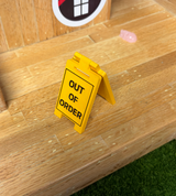 FutureBoundPrints Out of Order Sign Yellow 3 inch