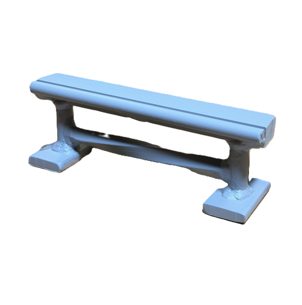 BlueRiver Rails Bench Round Bar Grey 6x2.25