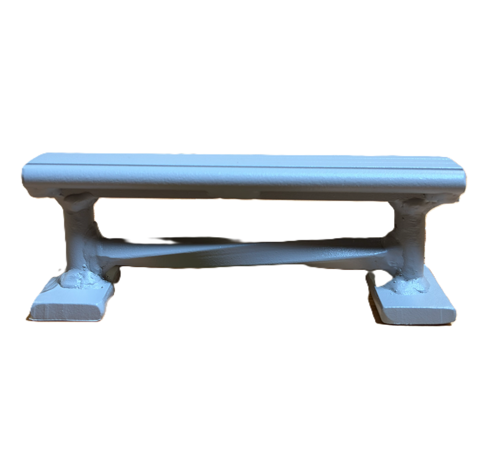 BlueRiver Rails Bench Round Bar Grey 6x2.25