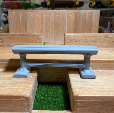 BlueRiver Rails Bench Round Bar Grey 6x2.25