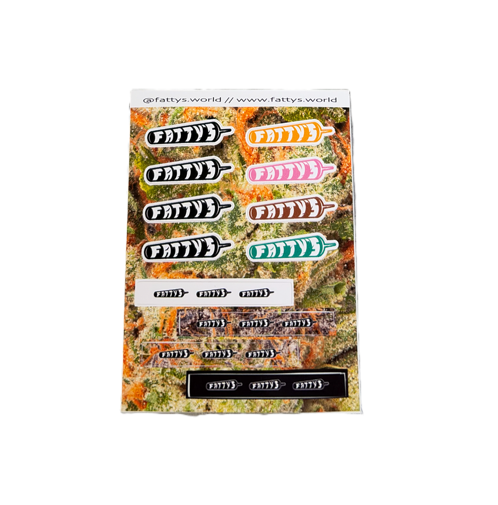Fattys Mini Sticker Sheet Camo Orange 2x3
