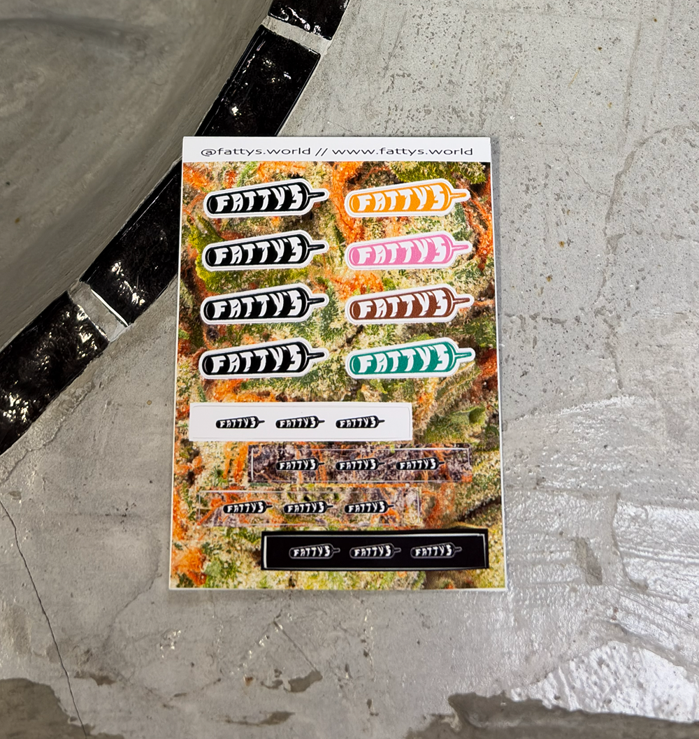 Fattys Mini Sticker Sheet Camo Orange 2x3
