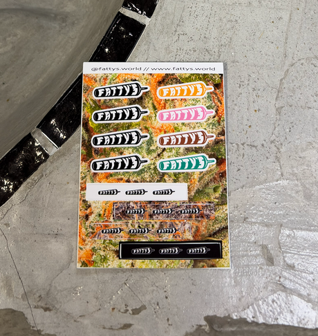 Fattys Mini Sticker Sheet Camo Orange 2x3
