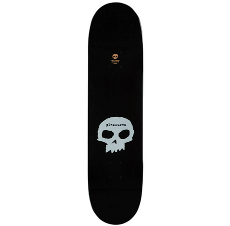 Zero Pleasures Skulls Skateboard Deck Black White 8.25x14.25WB