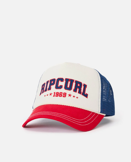 Rip Curl Mixed Revival Womens Trucker Hat Red White Blue Snapback