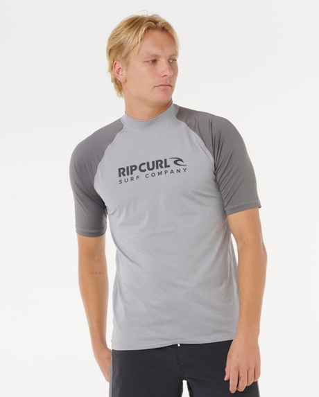 Rip Curl SS Shock UPF Tshirt Mens Grey Marle M