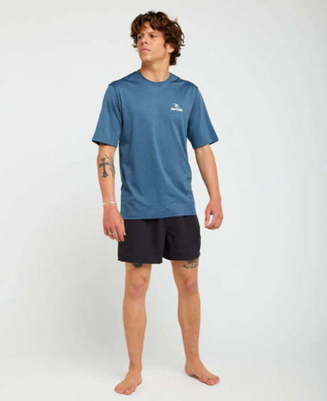 Rip Curl SS Stack UPF Tshirt Mens Navy Marle S