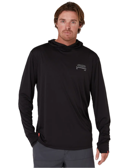 Follow Sun Hood Longsleeve Tee UPF Black XL
