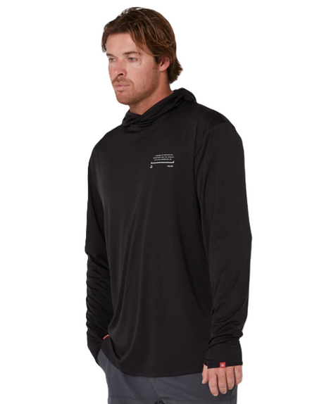 Follow Sun Hood Longsleeve Tee UPF Black M
