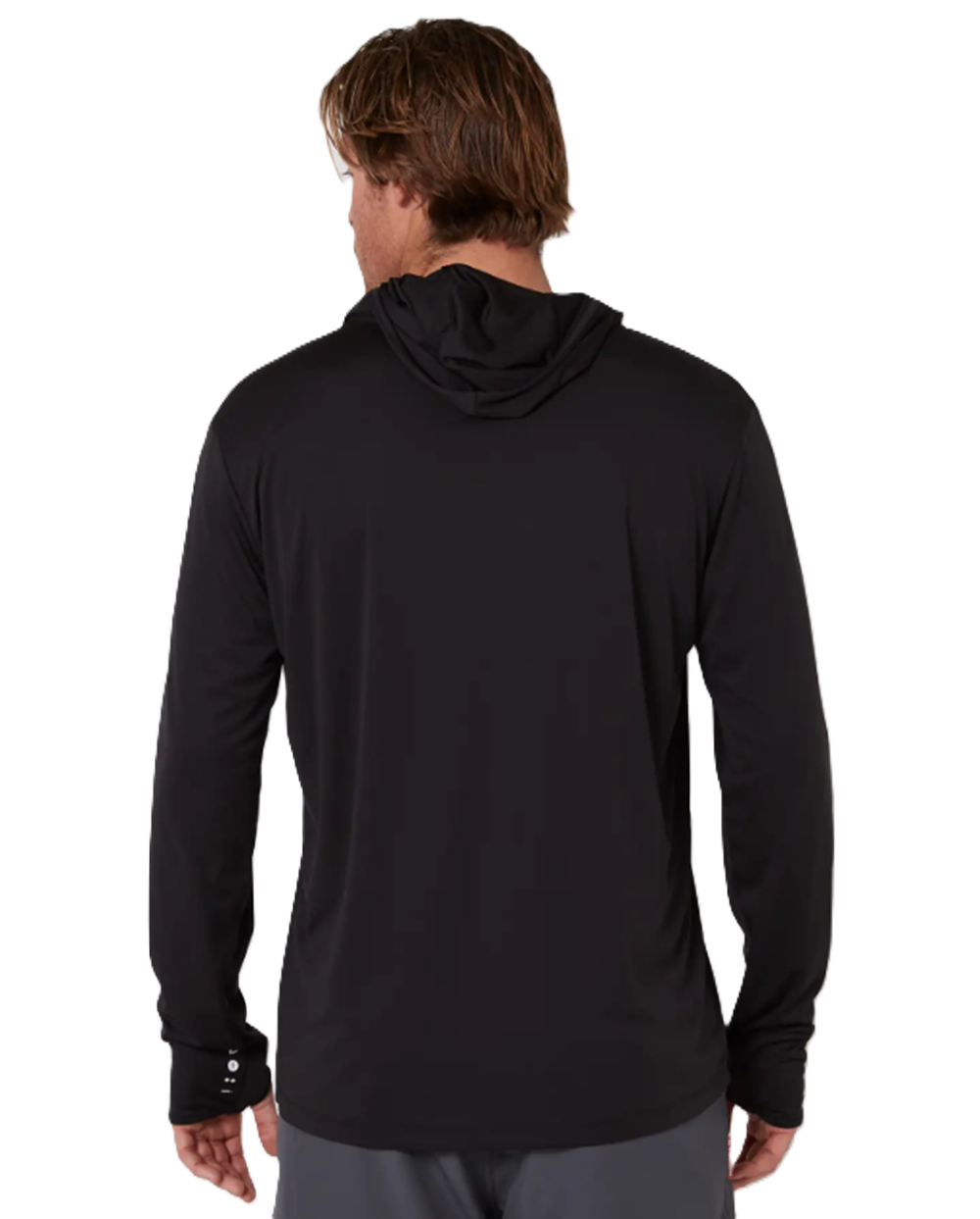 Follow Sun Hood Longsleeve Tee UPF Black M