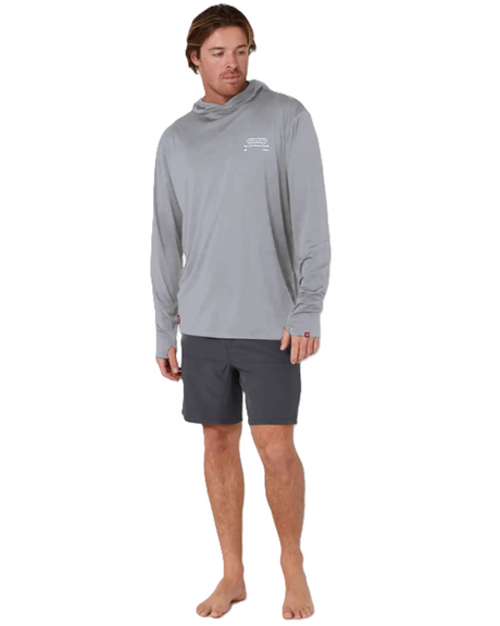 Follow Sun Hood Longsleeve Tee UPF Light Grey XL