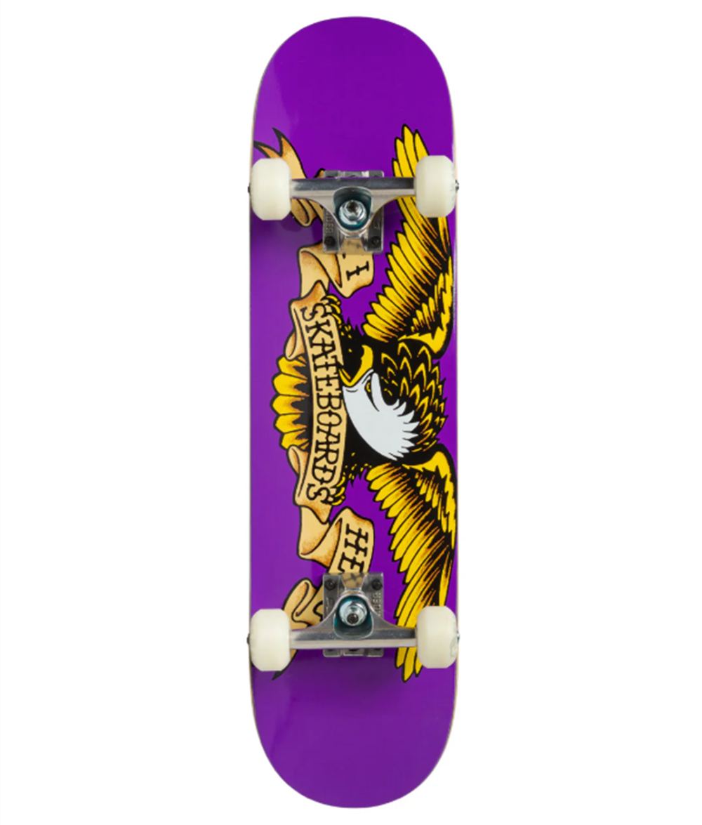 Anti Hero Classic Eagle Skateboard Complete Purple 7.3x12WB