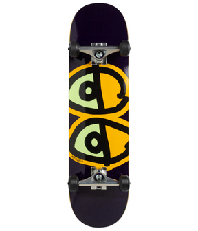 Krooked Glow Eyes Skateboard Complete Midnight Orange 8.25x14.38WB