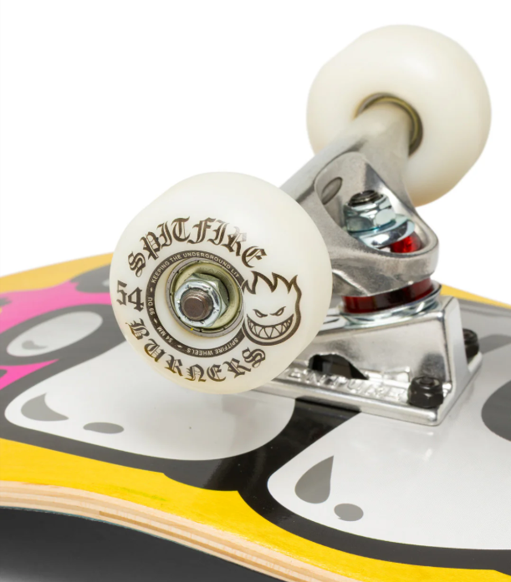 Real Bubble Letters Skateboard Complete Black 8.5x14.25WB