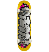 Real Bubble Letters Skateboard Complete Black 8.5x14.25WB