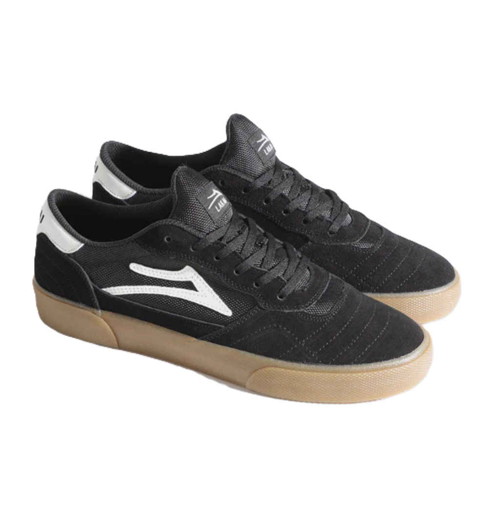 Lakai Cambridge Suede Shoes Black White Gum 11