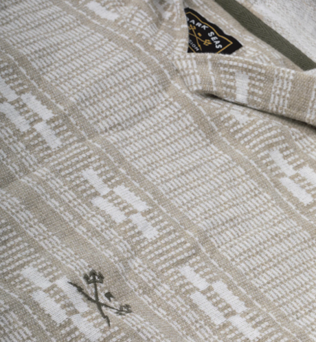 Dark Seas Ginther Knit Hoodie Moss White
