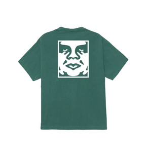 Obey Bold Icon Face Tshirt RainForest