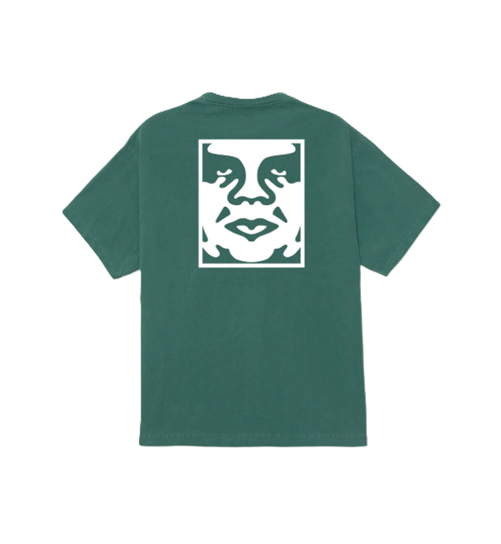 Obey Bold Icon Face Tshirt RainForest M