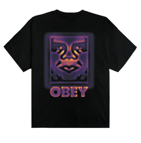 Obey Heat Map Icon Tshirt Black