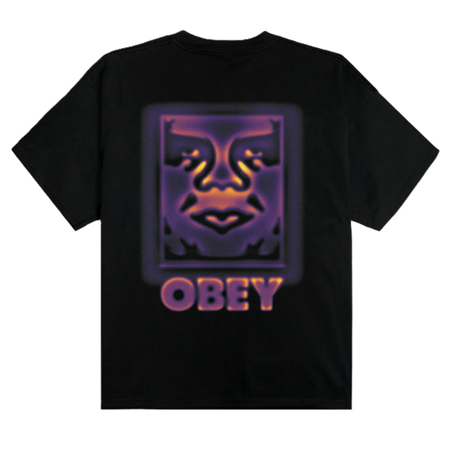 Obey Heat Map Icon Tshirt Black