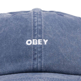 Obey Pigment Bold 6 Panel Hat Blue Strapback