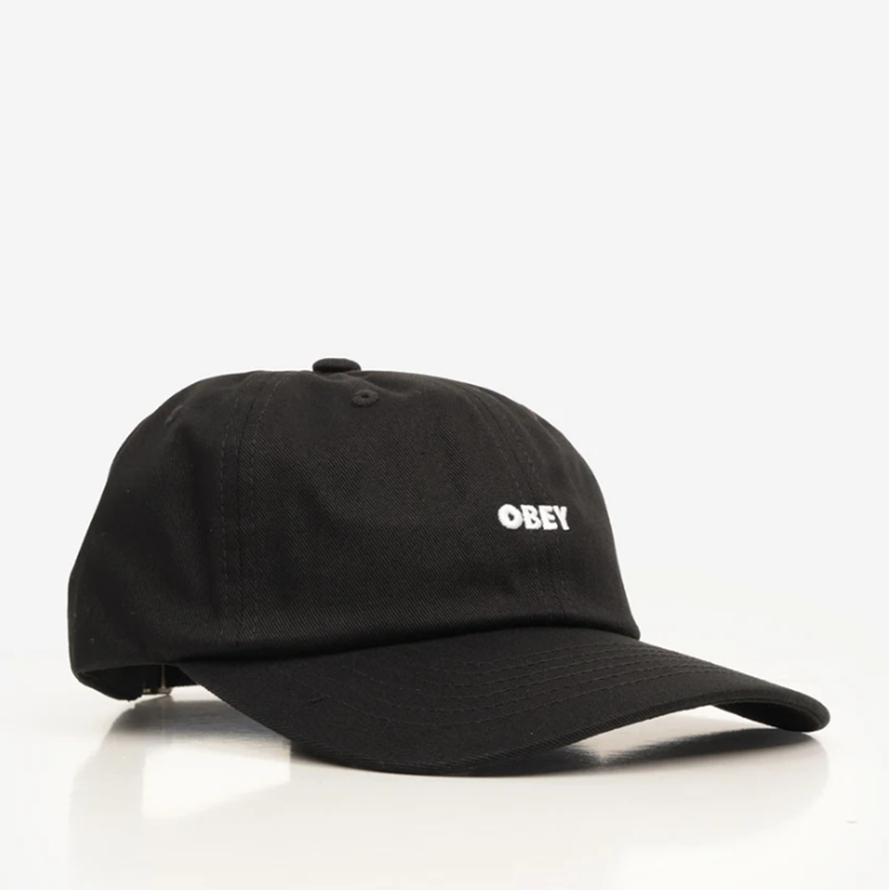 Obey Bold Curve 6 Panel Hat Black Snapback