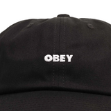Obey Bold Curve 6 Panel Hat Black Snapback