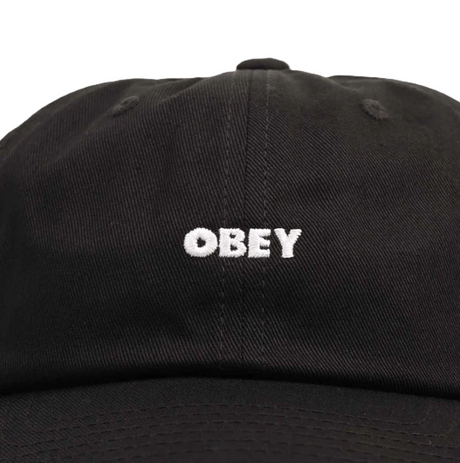 Obey Bold Curve 6 Panel Hat Black Snapback