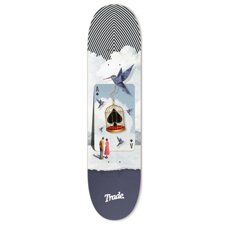 Trade Dealt Cards Skateboard Deck White 8.25x14.3WB